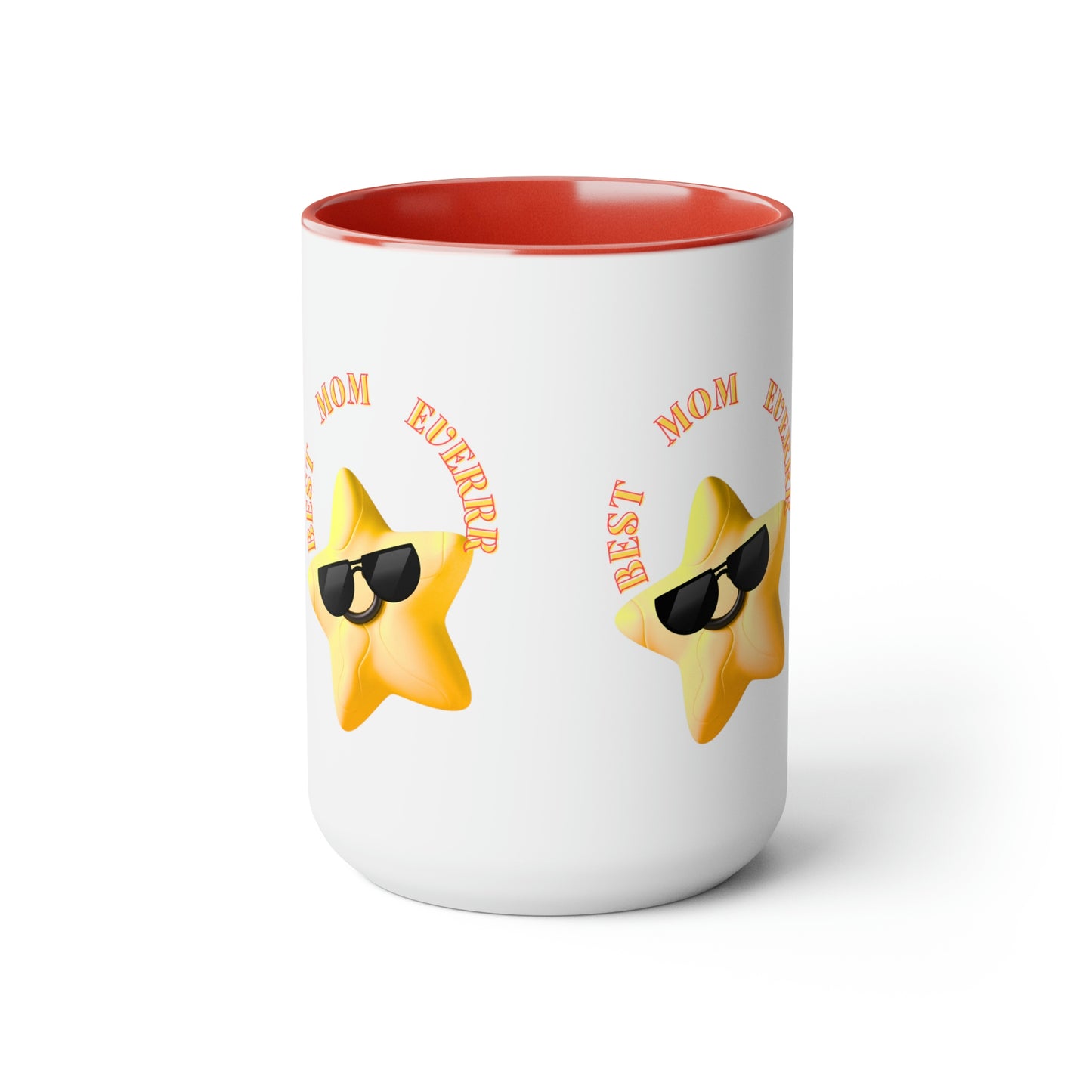 "BEST MOM EVERRR" Two-Tone Coffee Mugs, 15oz
