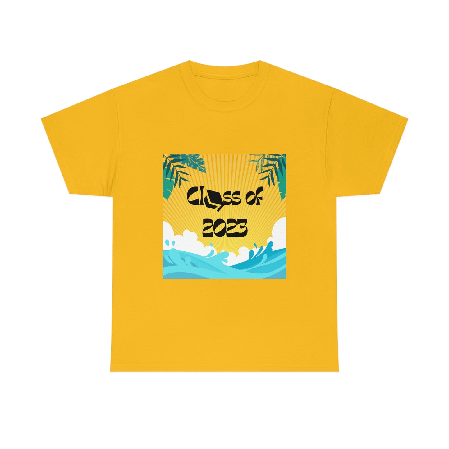 "Class of 2023 Palm Leaf" Unisex Heavy Cotton Tee