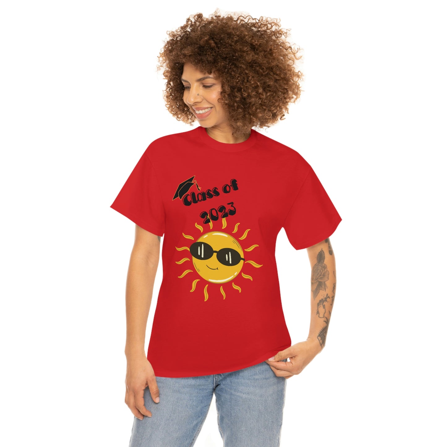 "Class of 2023 Sunshine wearing Shades" Unisex Heavy Cotton Tee