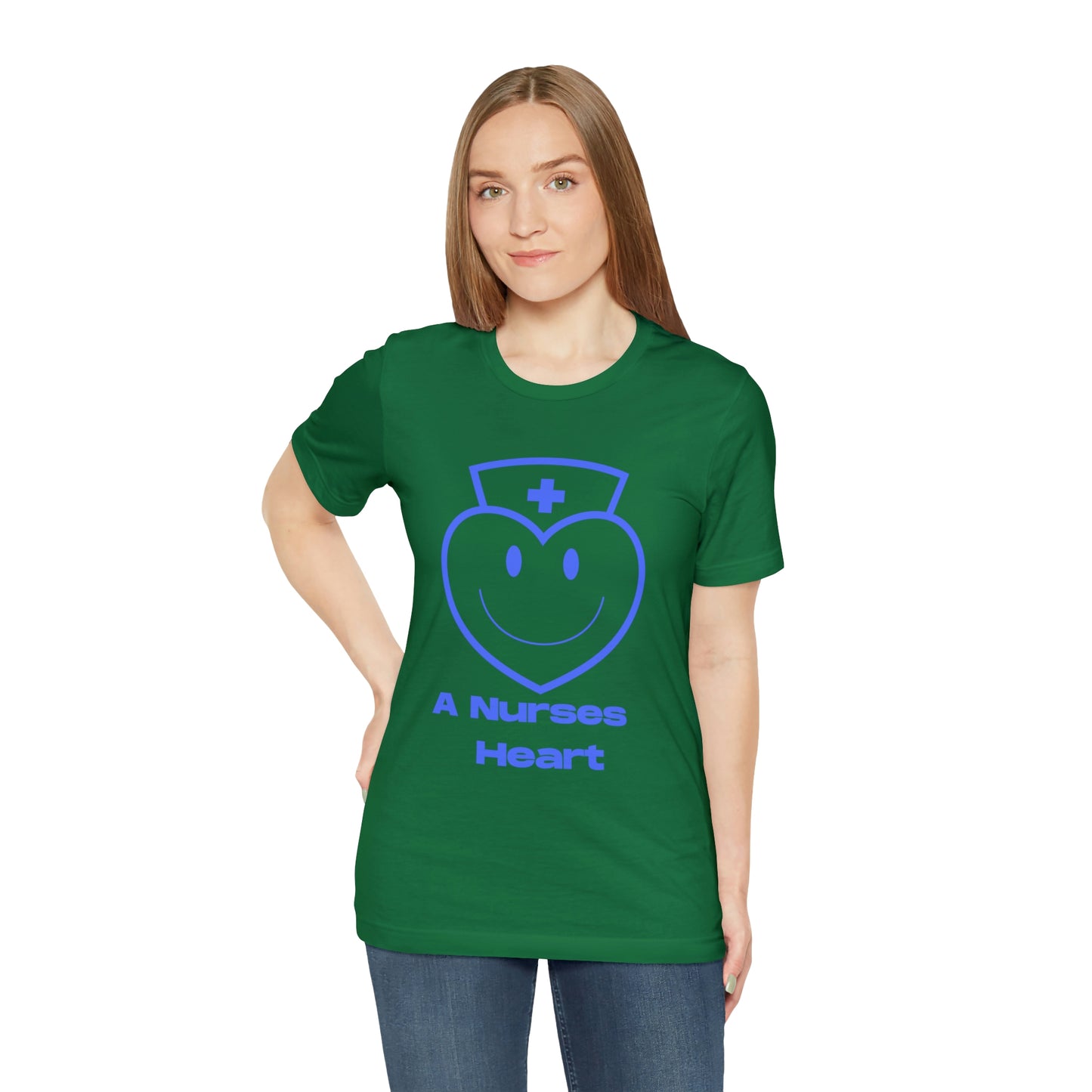 "A Nurses Heart" - Unisex Jersey Short Sleeve Tee