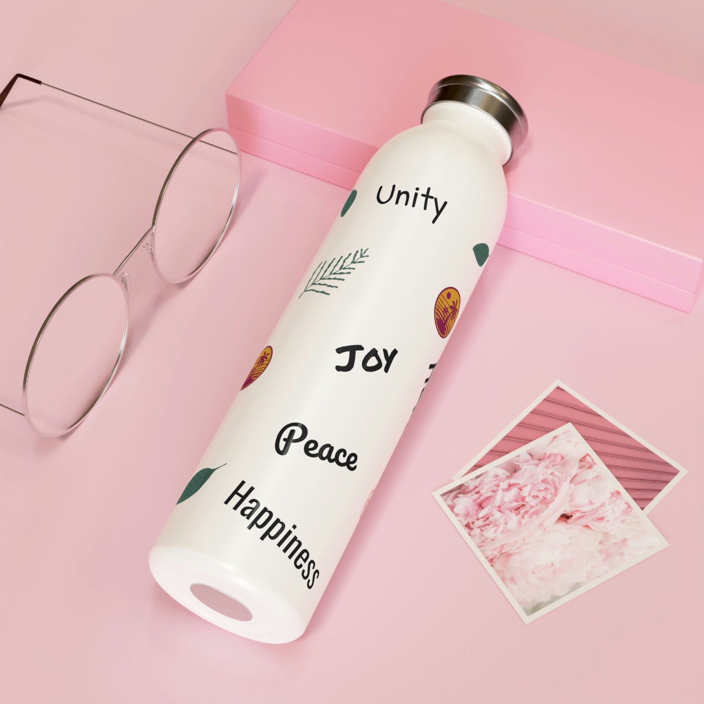 "GOOD FEELINGS" Slim Water Bottle