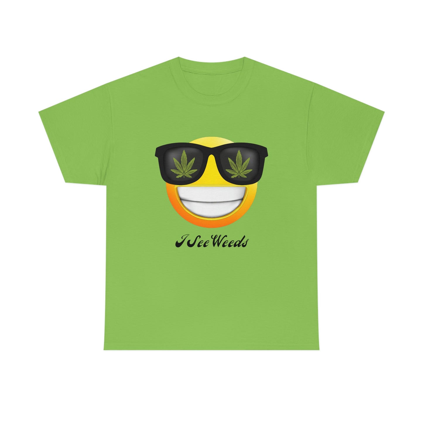 "I See Weeds - Smiley Face" Unisex Heavy Cotton Tee
