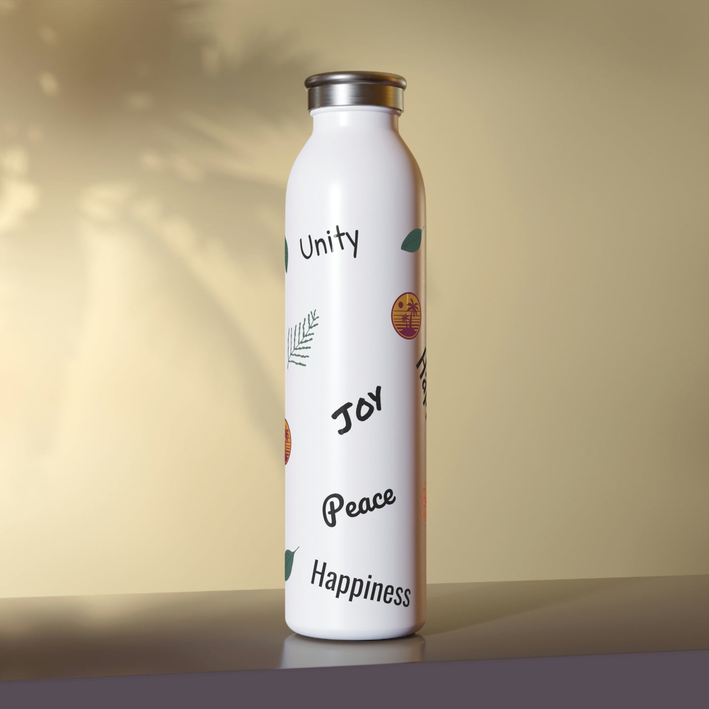 "GOOD FEELINGS" Slim Water Bottle