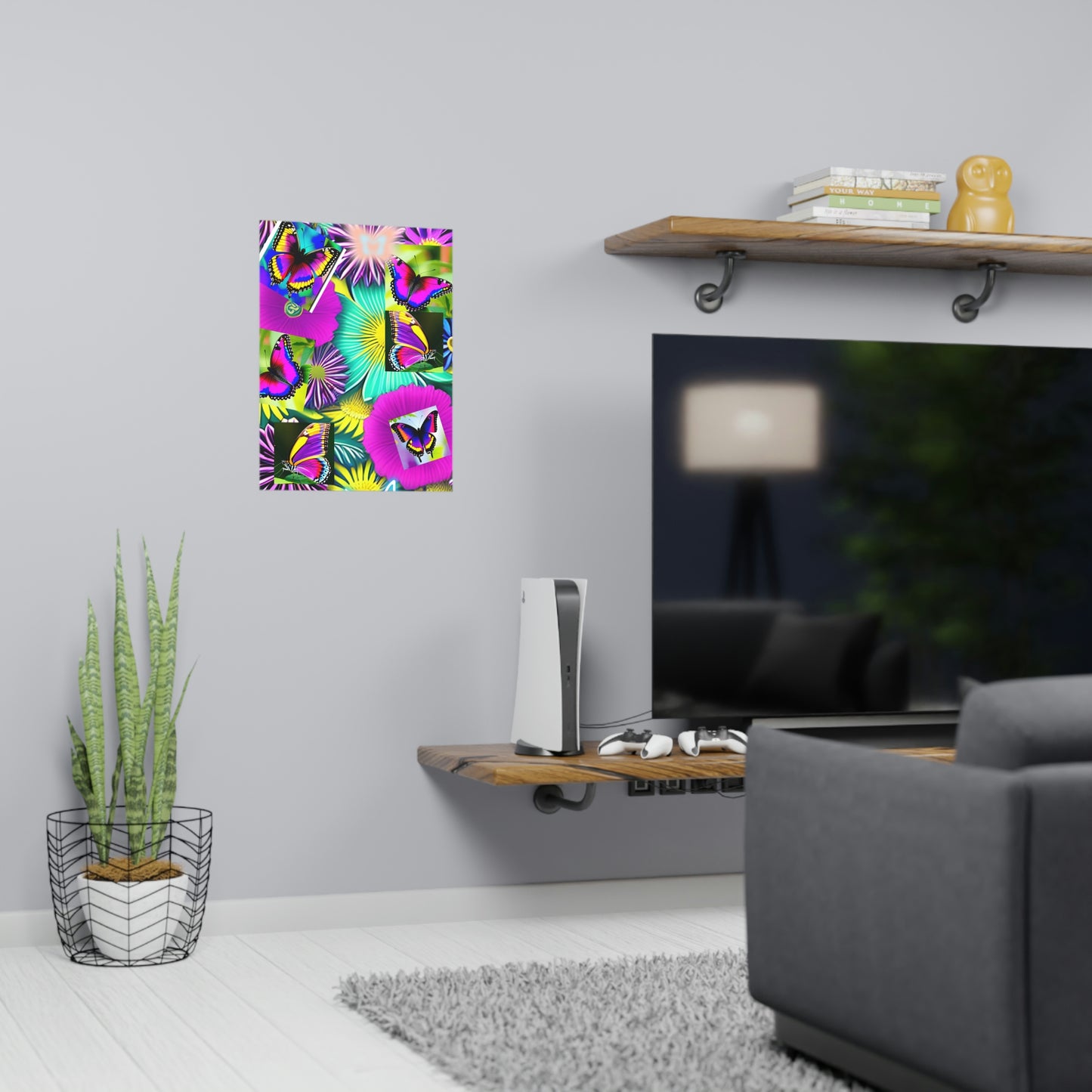 "BUTTERFLY GARDEN" Vertical and Horizontal Matte Poster