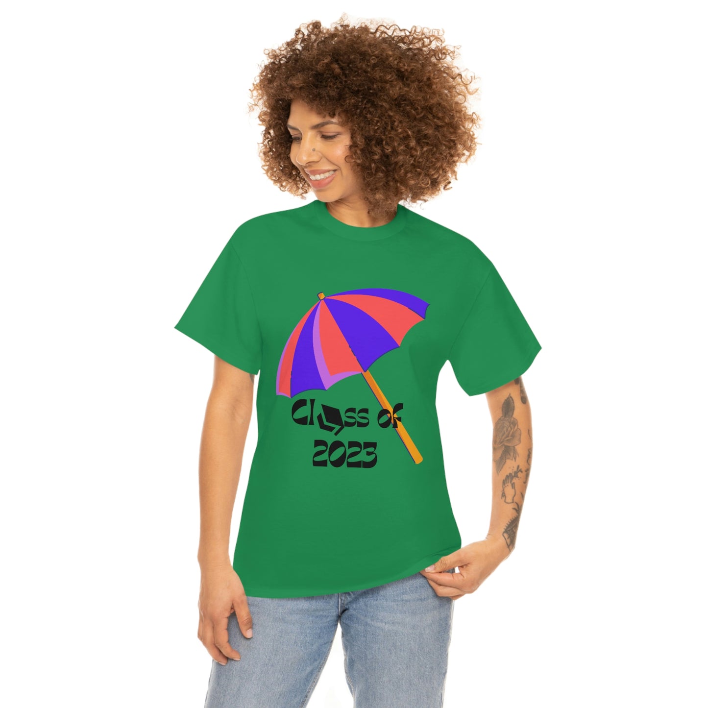"Beach Umbrella 2023 Graduate" Unisex Heavy Cotton Tee