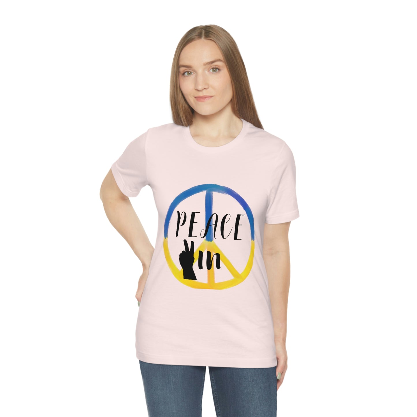 "Peace In" Unisex Jersey Short Sleeve Tee