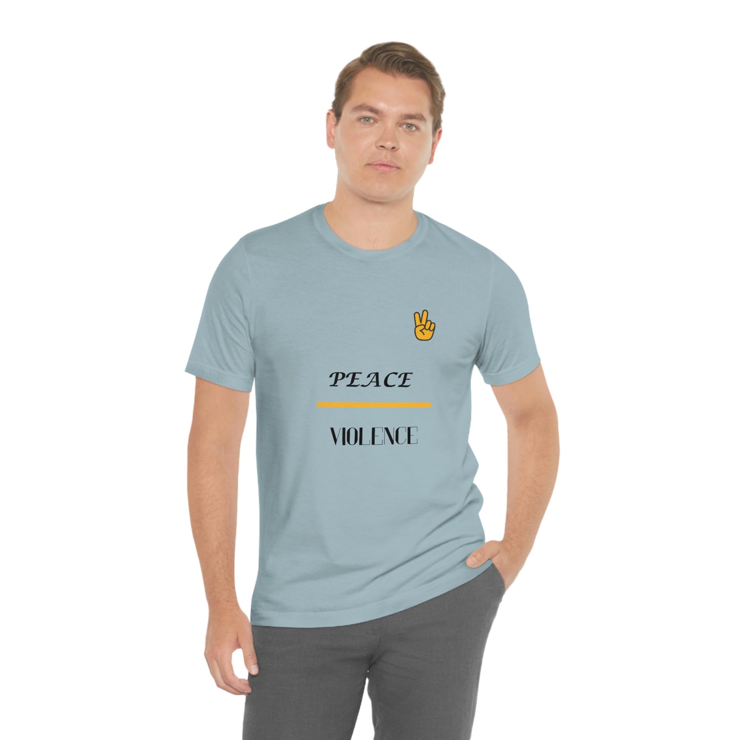 "Peace/ Violence" Unisex Jersey Short Sleeve Tee