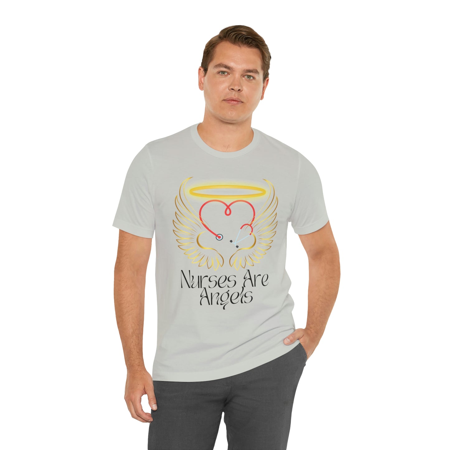 "Nurses Are Angels" - Unisex Jersey Short Sleeve Tee