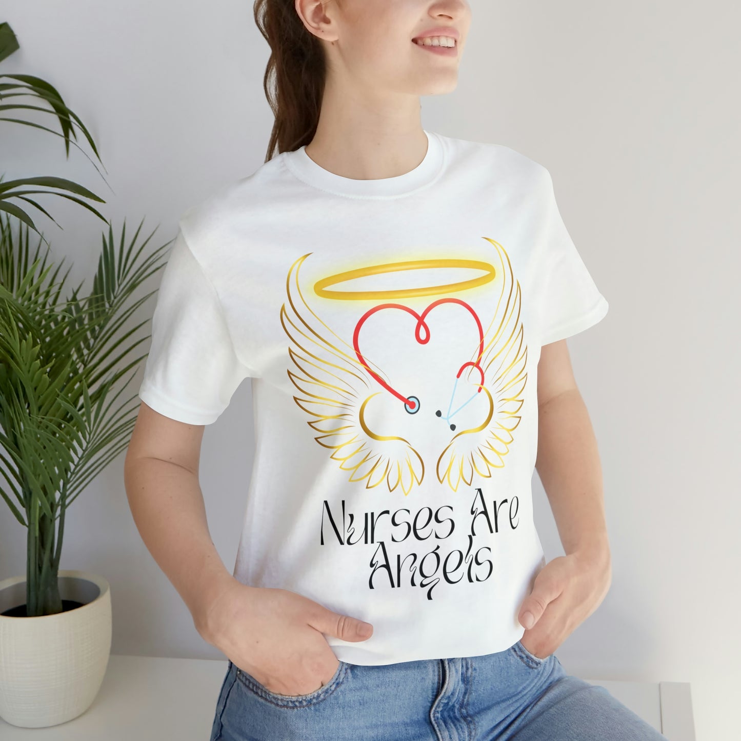 "Nurses Are Angels" - Unisex Jersey Short Sleeve Tee