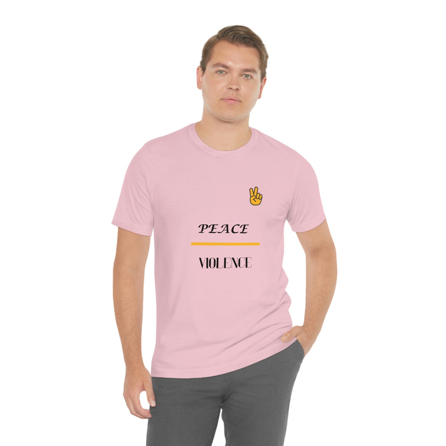 "Peace/ Violence" Unisex Jersey Short Sleeve Tee