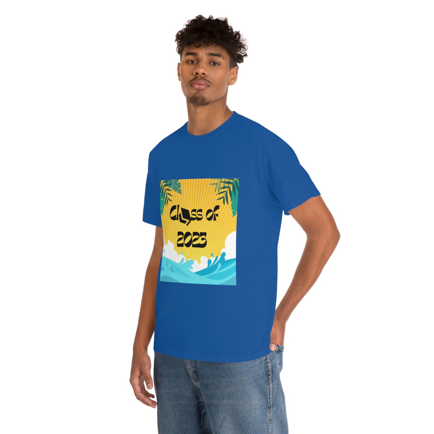 "Class of 2023 Palm Leaf" Unisex Heavy Cotton Tee