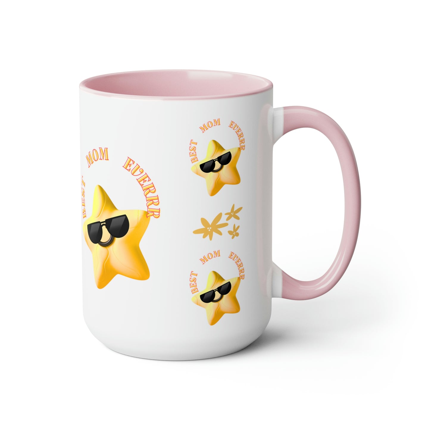 "BEST MOM EVERRR" Two-Tone Coffee Mugs, 15oz