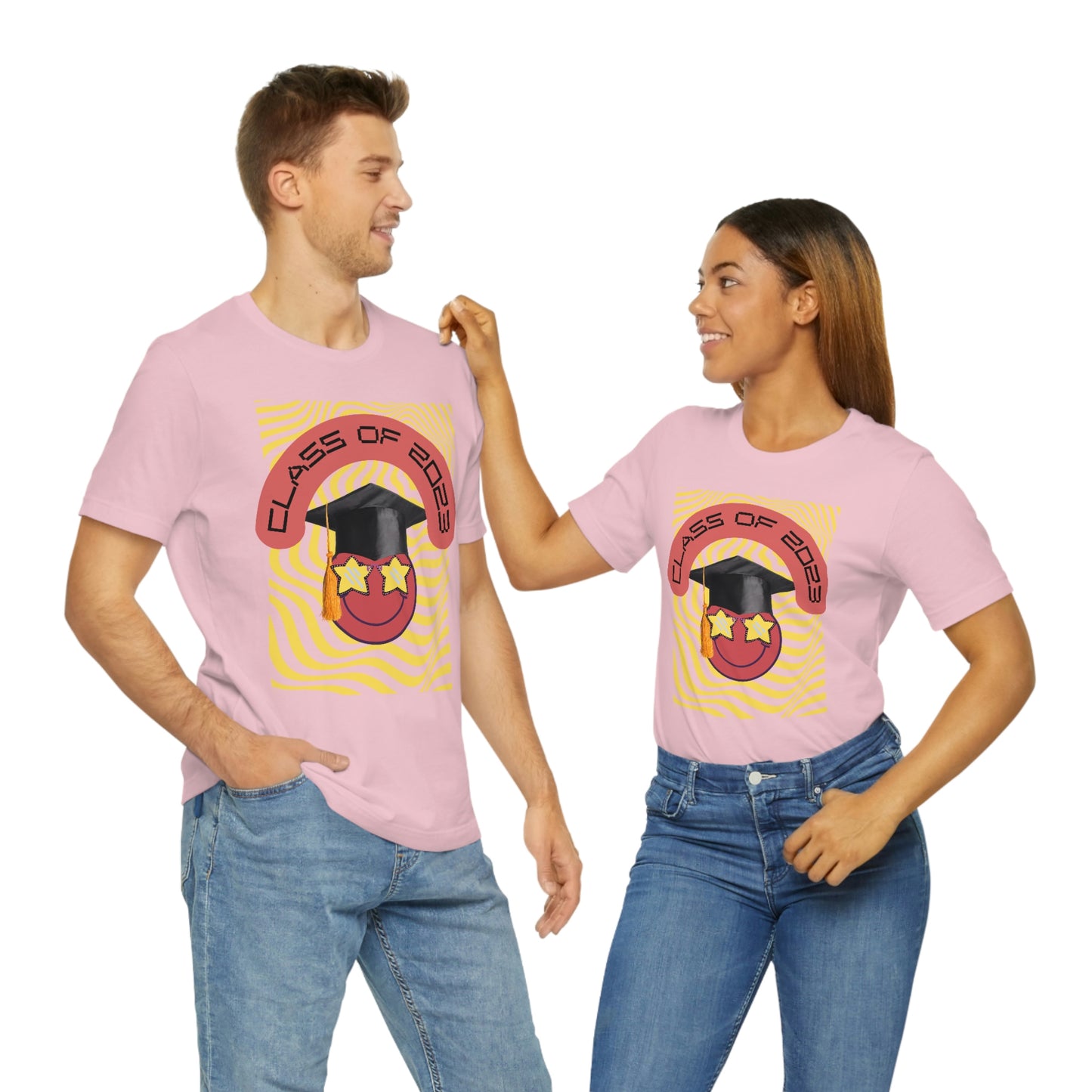"Starry Eyed 2023 Smiley Graduate" Unisex Jersey Short Sleeve Tee