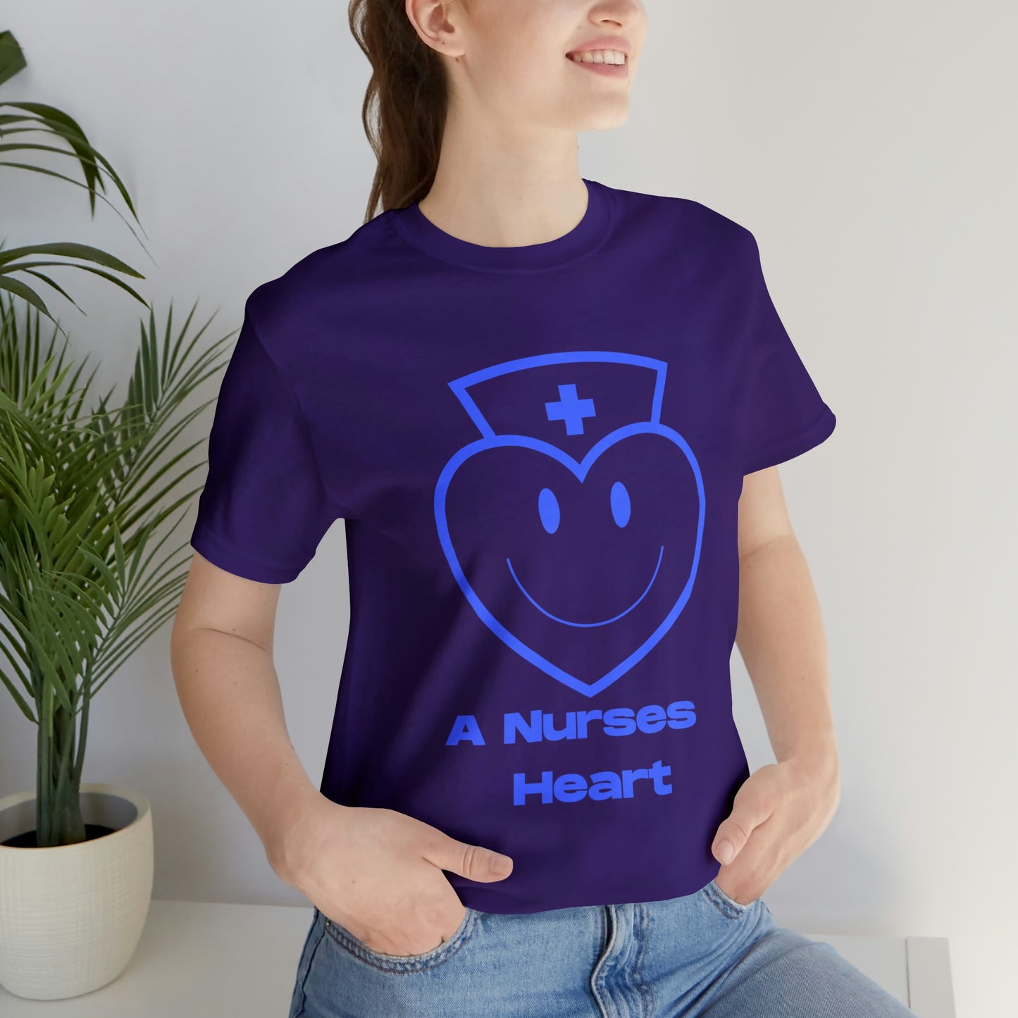 "A Nurses Heart" - Unisex Jersey Short Sleeve Tee