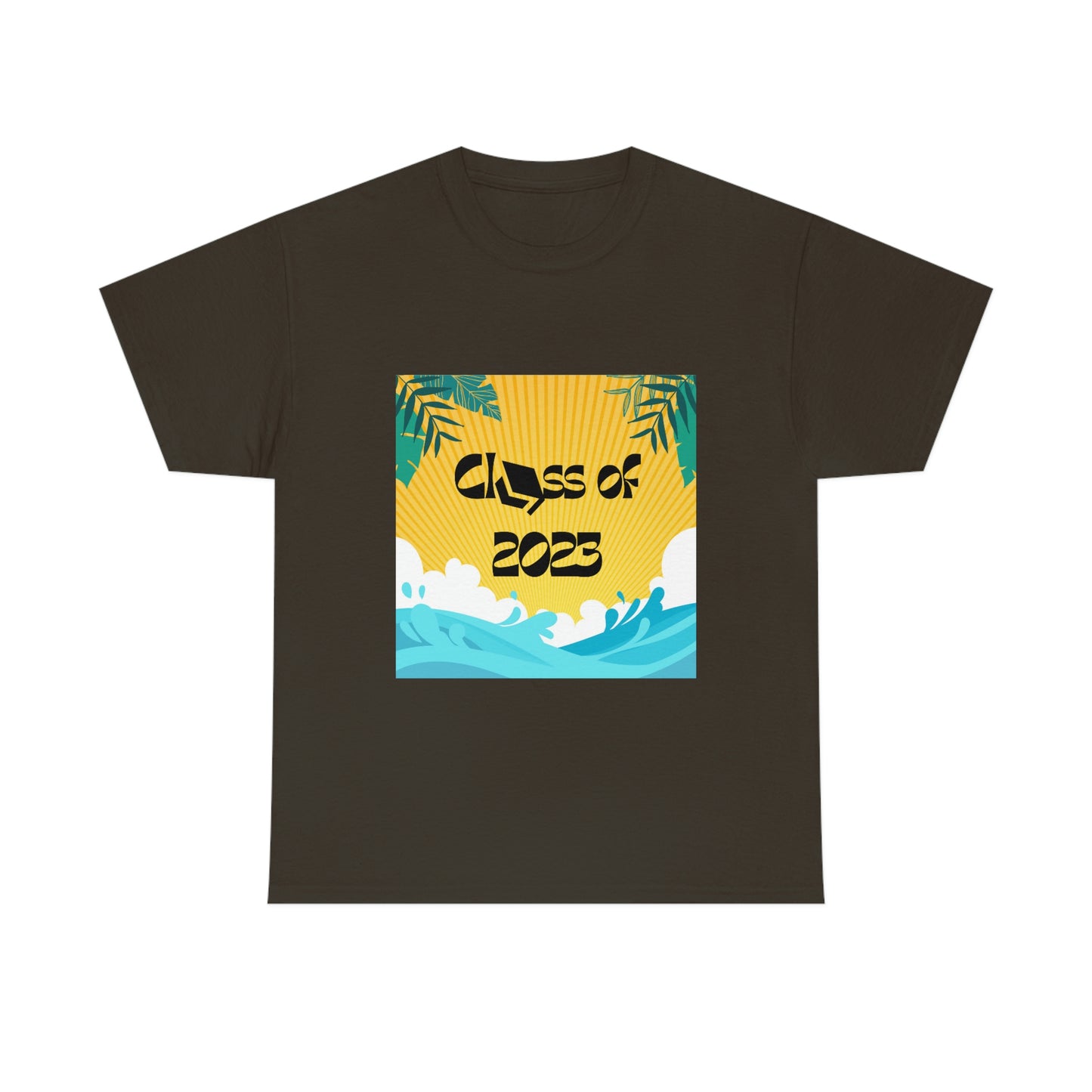 "Class of 2023 Palm Leaf" Unisex Heavy Cotton Tee