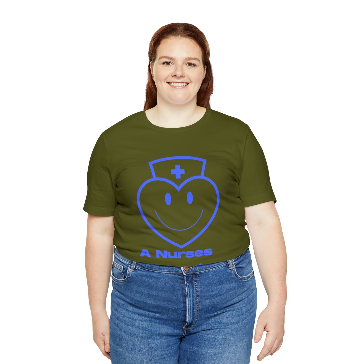 "A Nurses Heart" - Unisex Jersey Short Sleeve Tee