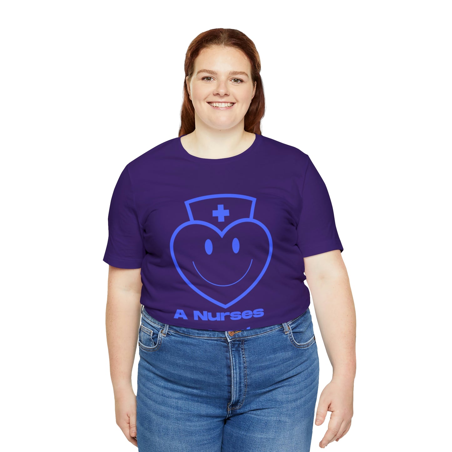 "A Nurses Heart" - Unisex Jersey Short Sleeve Tee