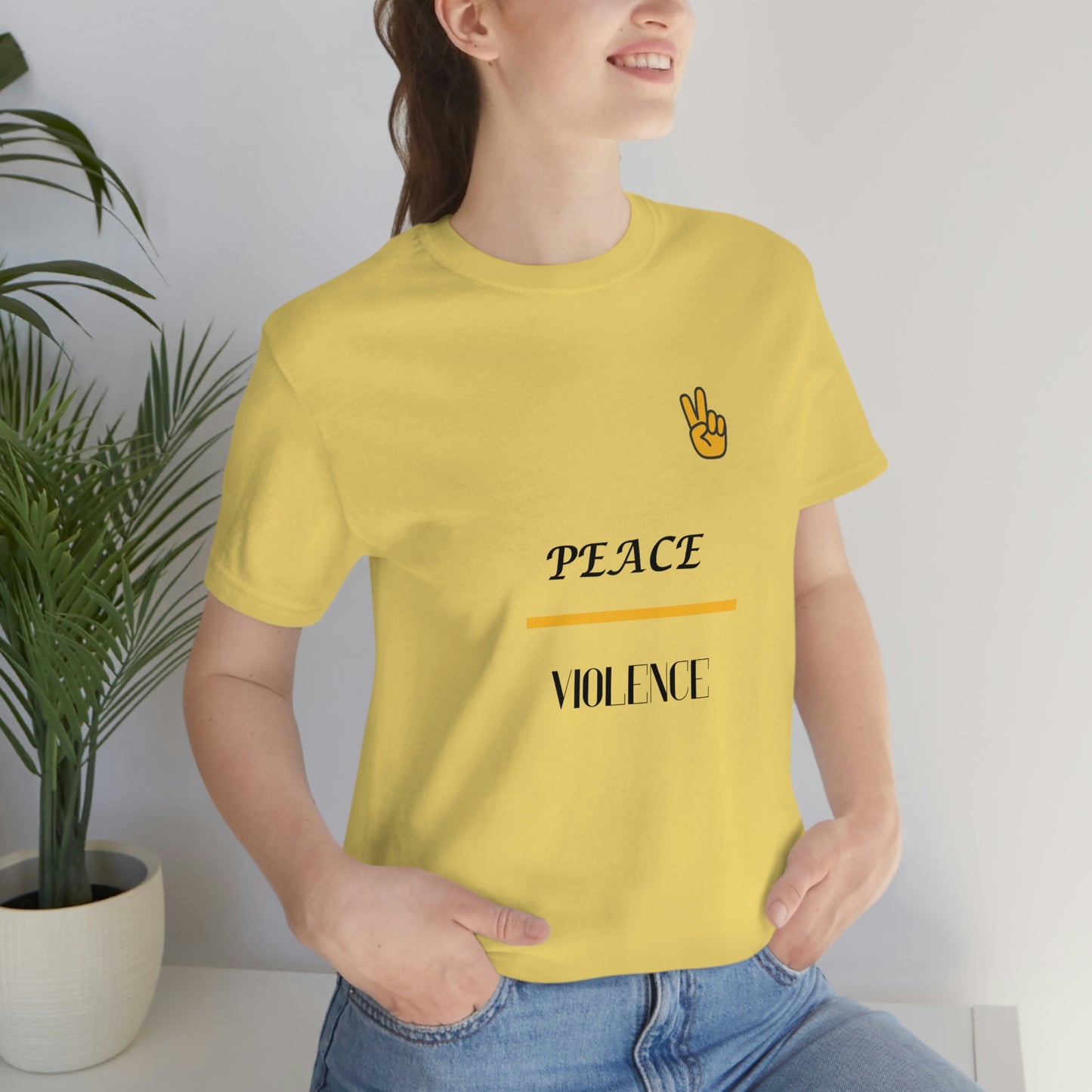 "Peace/ Violence" Unisex Jersey Short Sleeve Tee