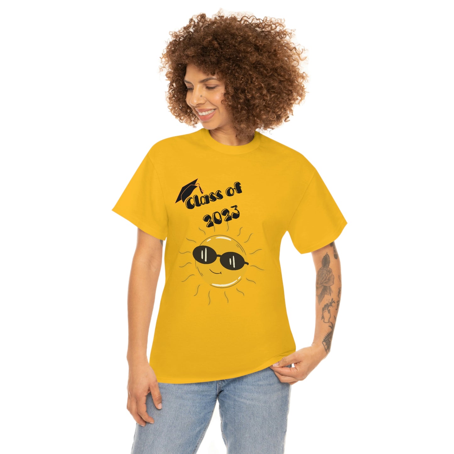 "Class of 2023 Sunshine wearing Shades" Unisex Heavy Cotton Tee