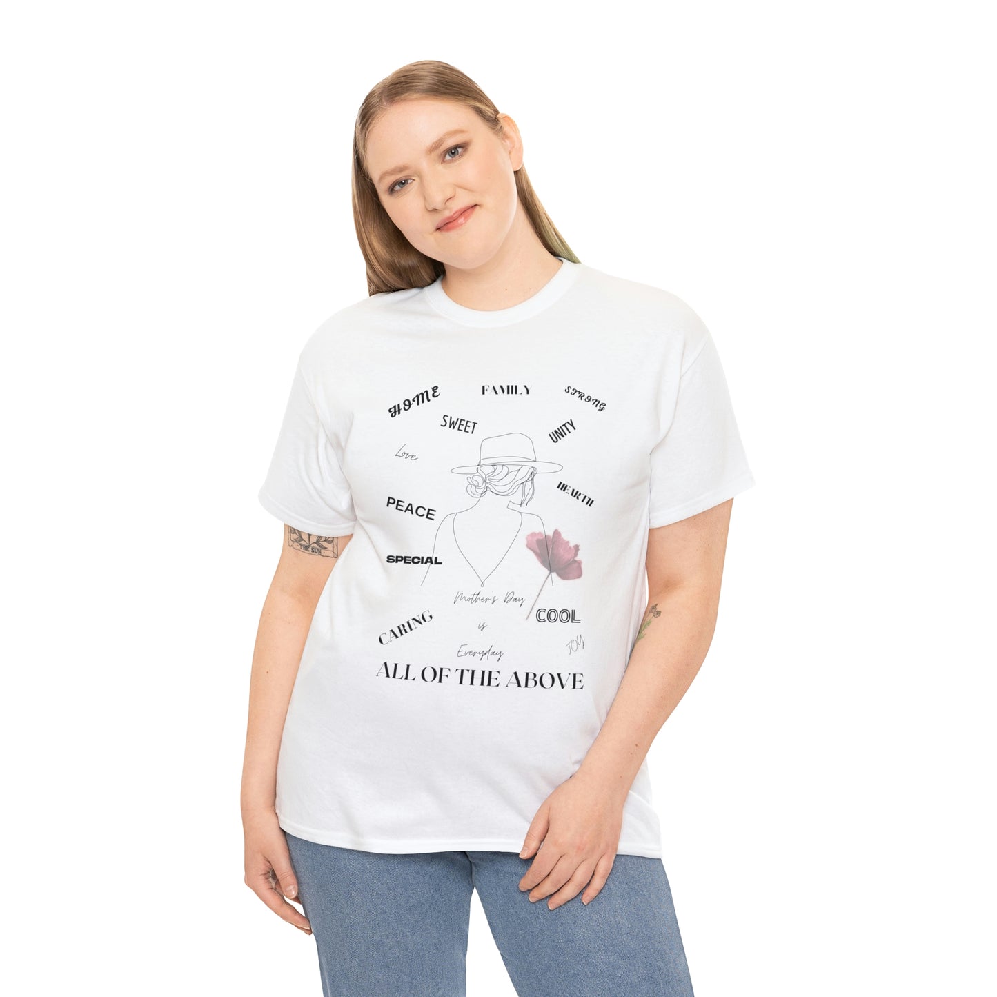 "MOM ALL OF THE ABOVE" Unisex Heavy Cotton Tee