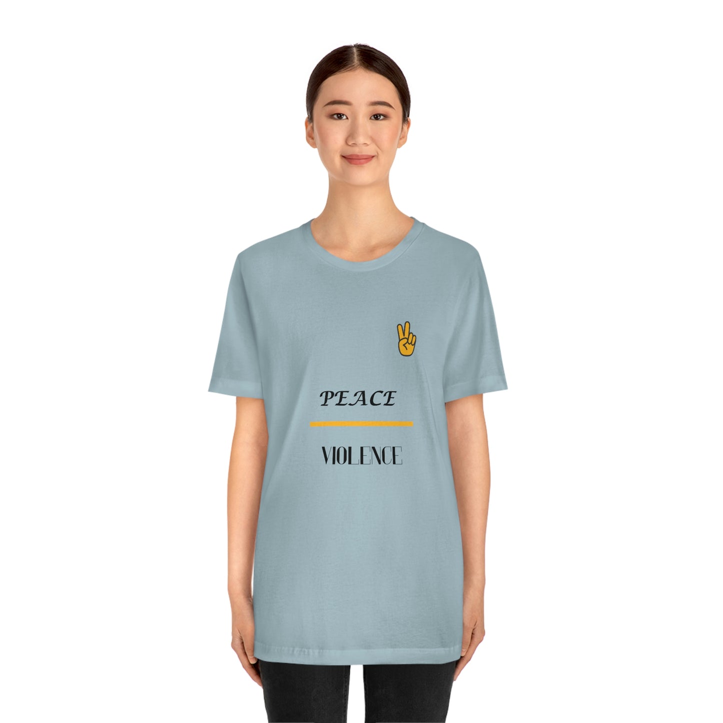 "Peace/ Violence" Unisex Jersey Short Sleeve Tee