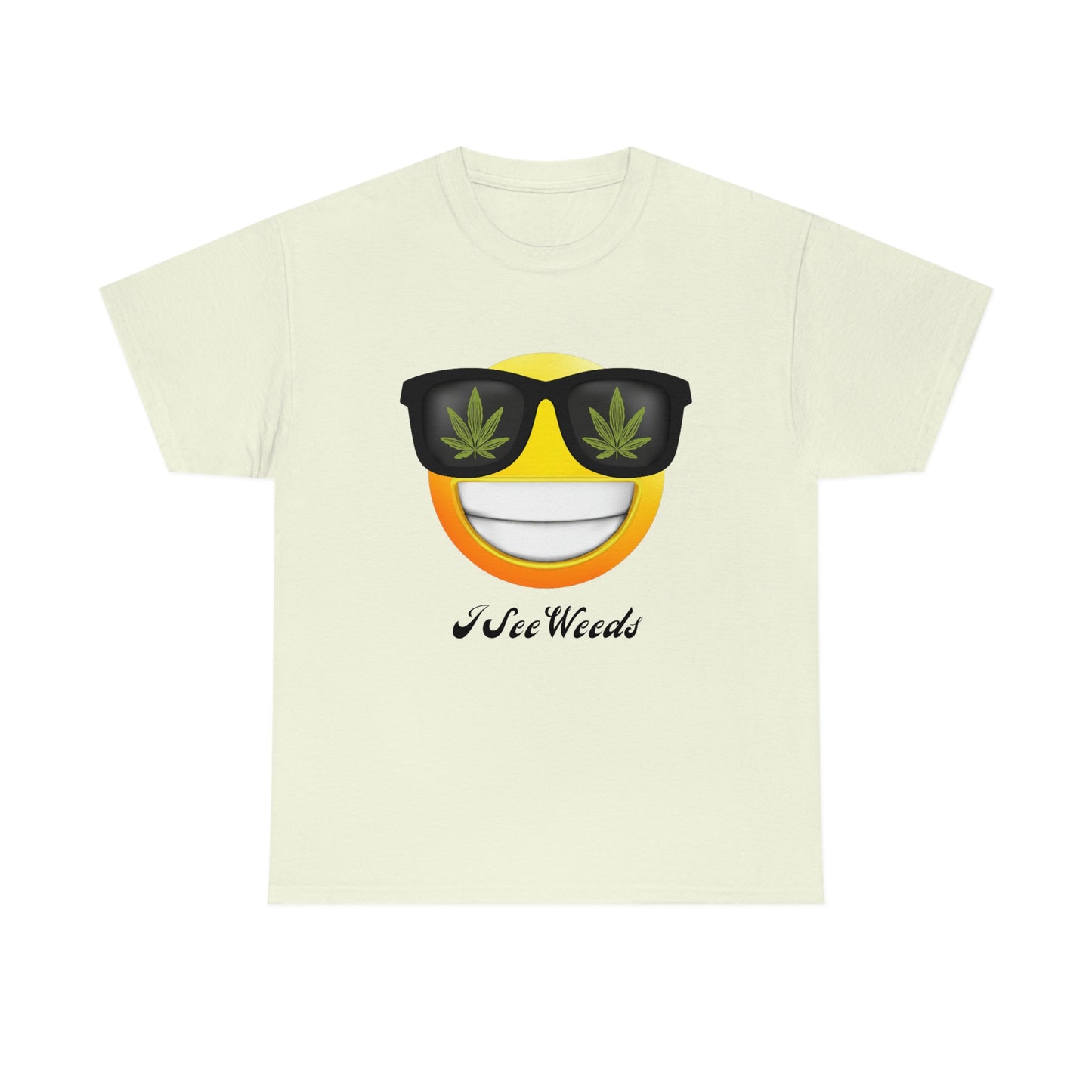 "I See Weeds - Smiley Face" Unisex Heavy Cotton Tee