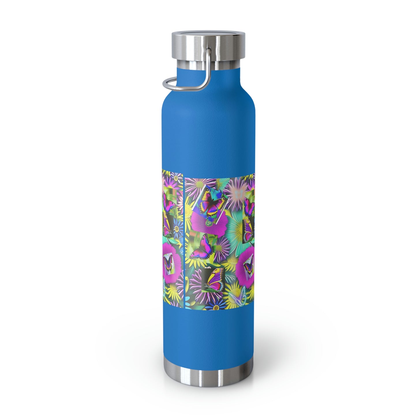 "Butterfly Garden" - Copper Vacuum Insulated Bottle, 22oz