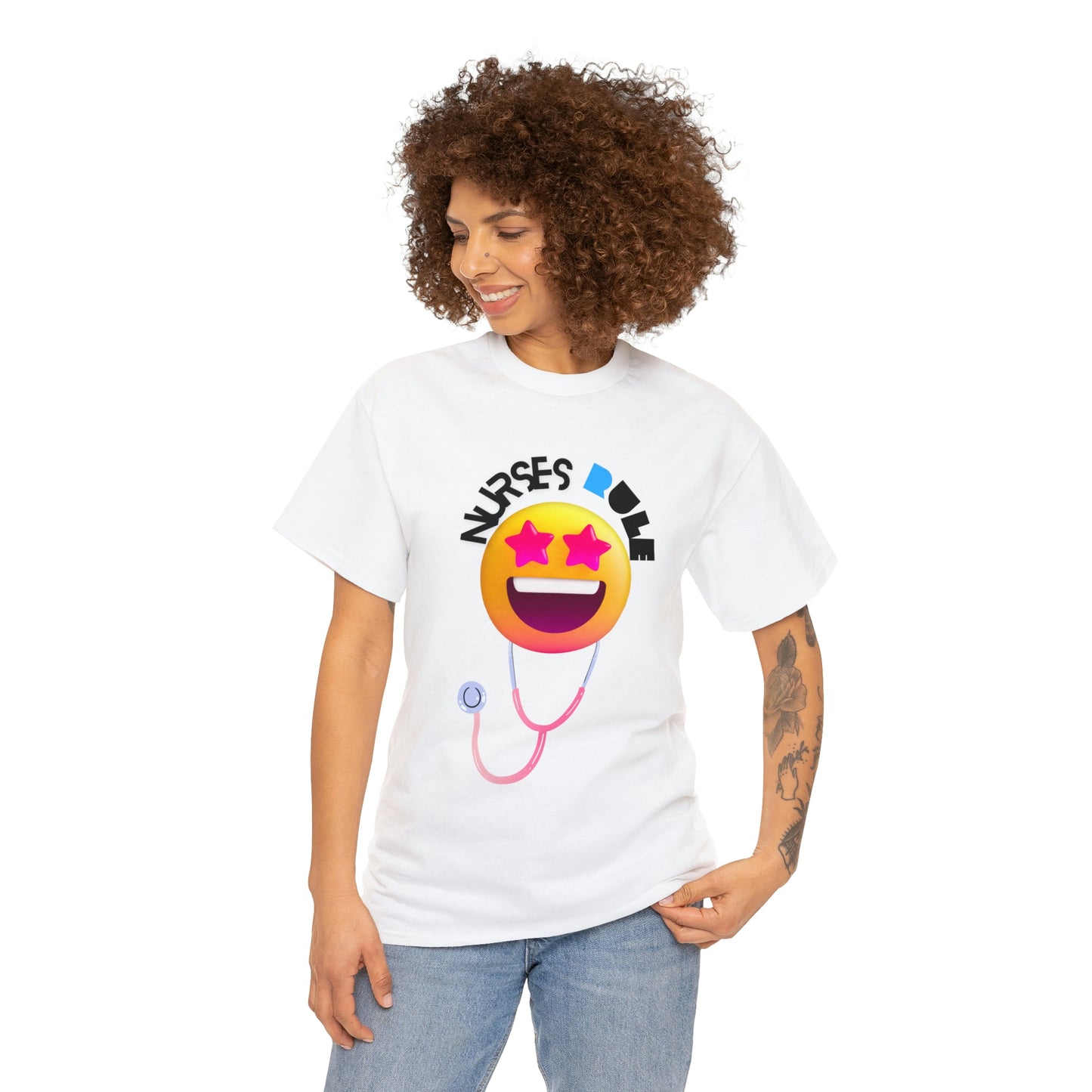 "Nurses Rule" - Unisex Heavy Cotton Tee