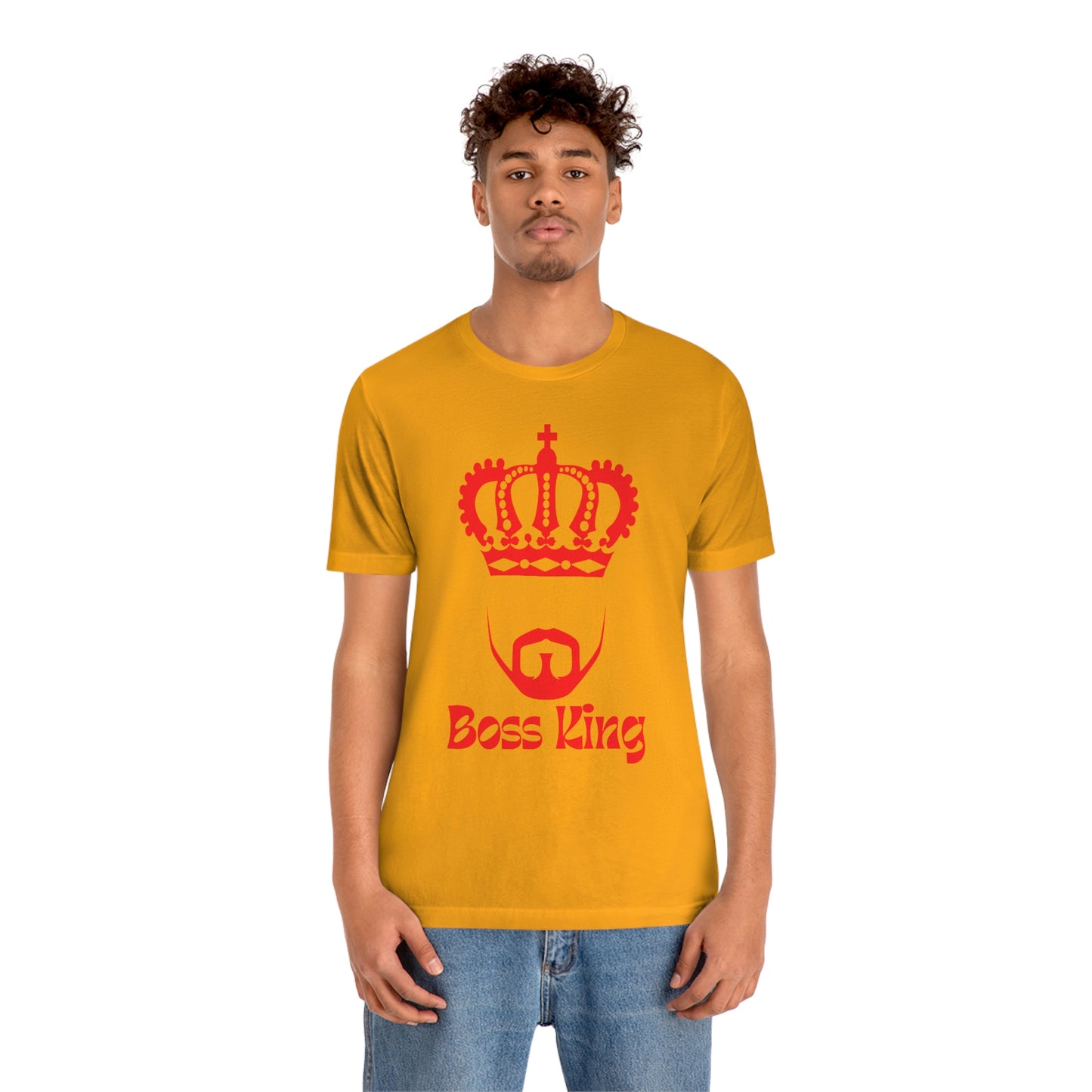 "Red Print - Boss King" - Unisex Jersey Short Sleeve Tee