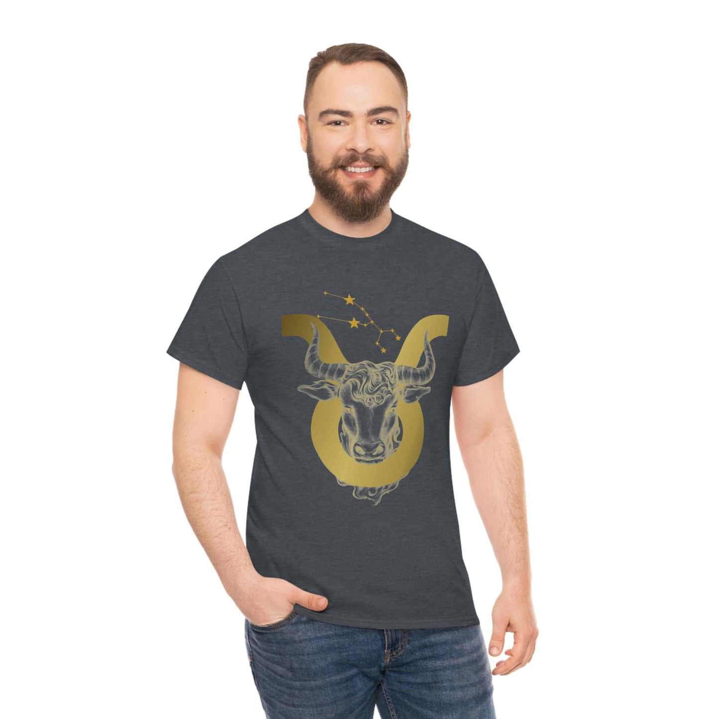 "Taurus Symbol and Glyph" Unisex Heavy Cotton Tee