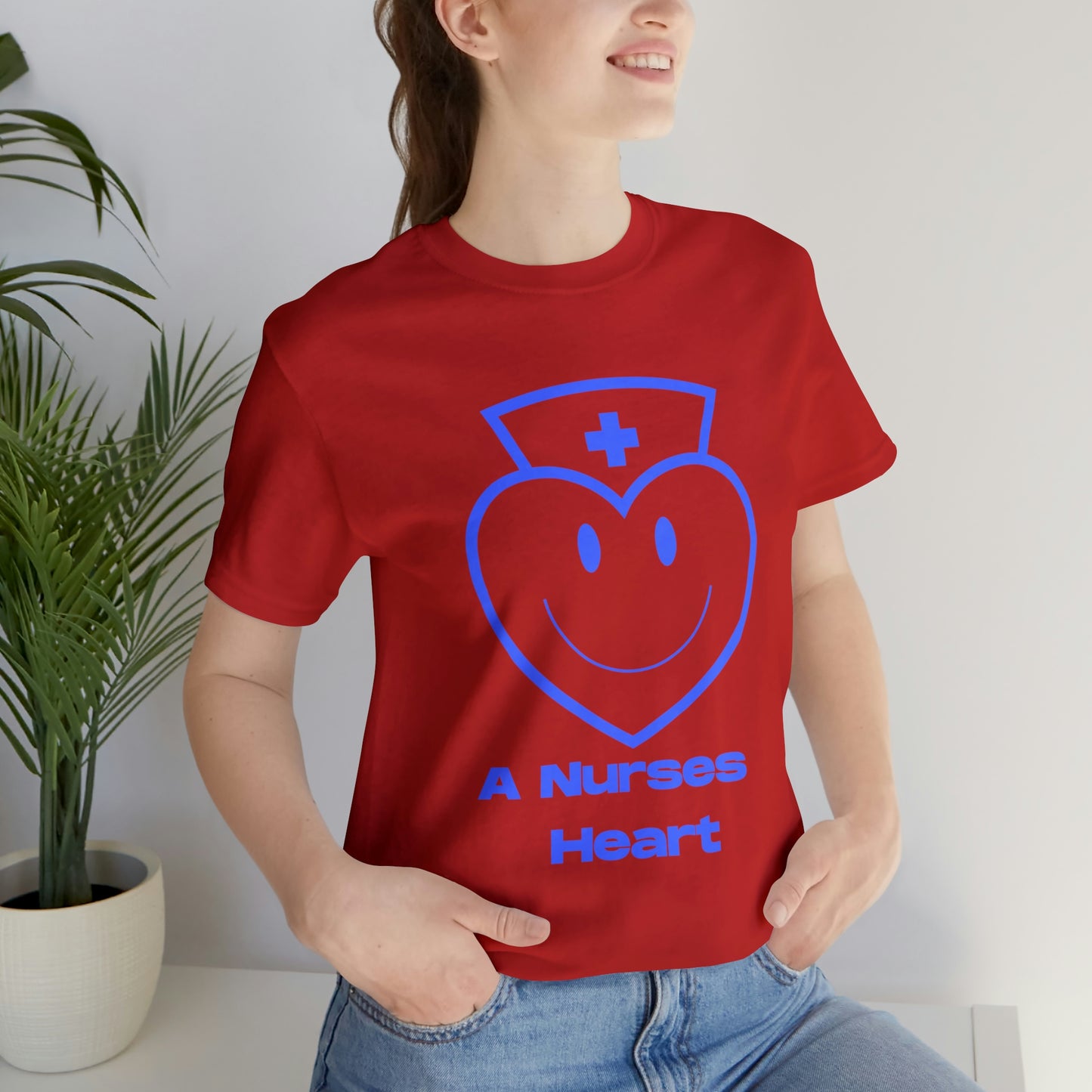 "A Nurses Heart" - Unisex Jersey Short Sleeve Tee