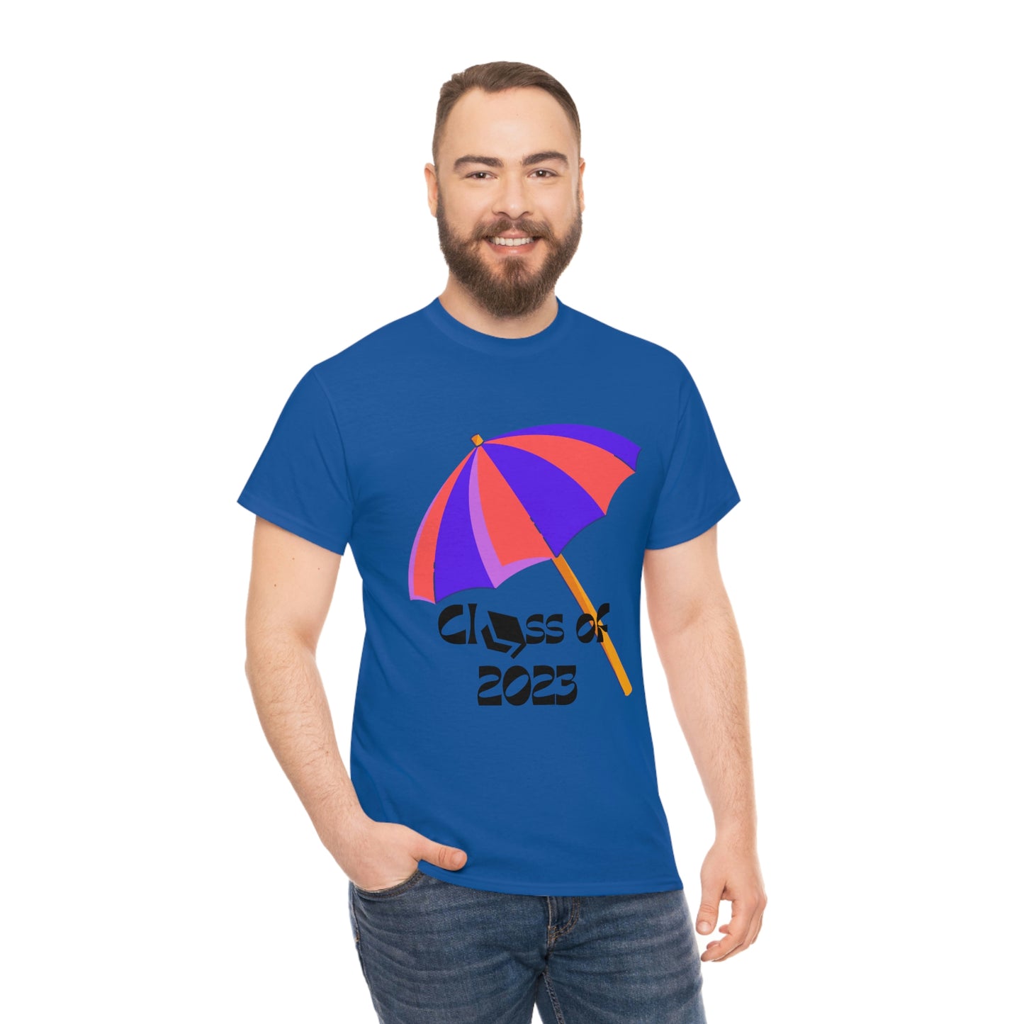 "Beach Umbrella 2023 Graduate" Unisex Heavy Cotton Tee