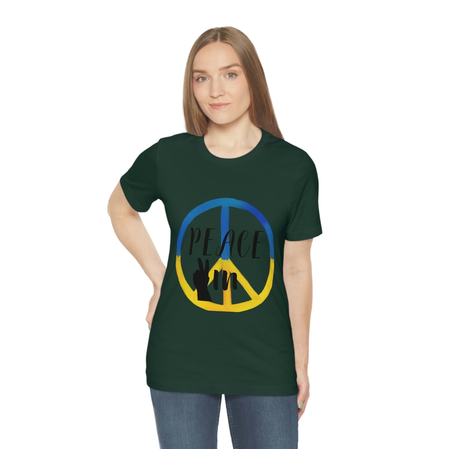"Peace In" Unisex Jersey Short Sleeve Tee