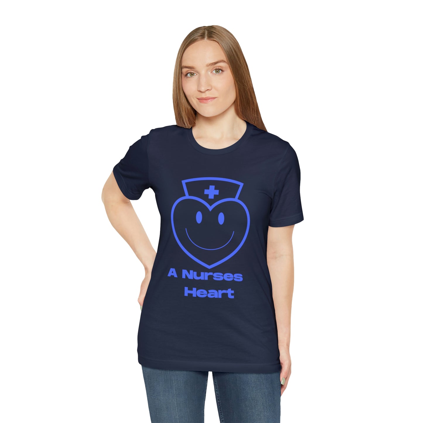"A Nurses Heart" - Unisex Jersey Short Sleeve Tee