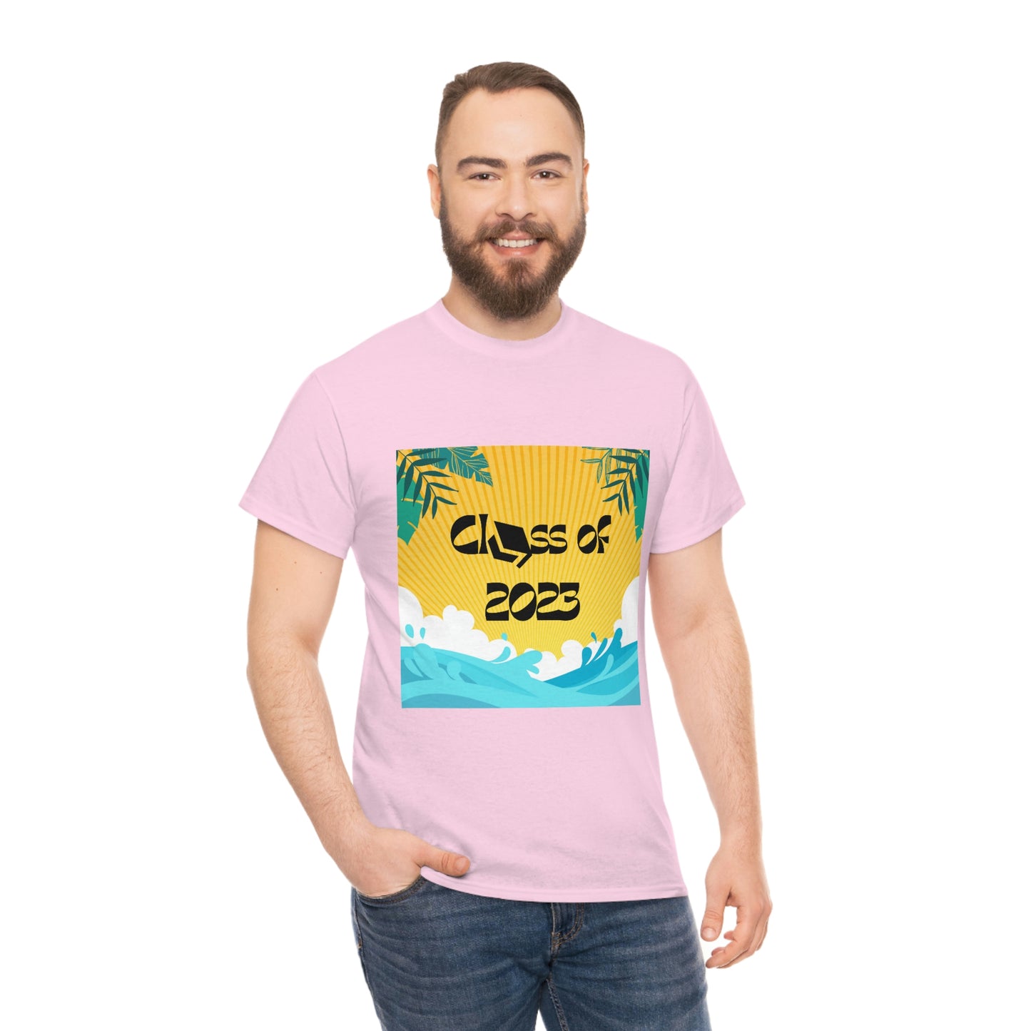 "Class of 2023 Palm Leaf" Unisex Heavy Cotton Tee
