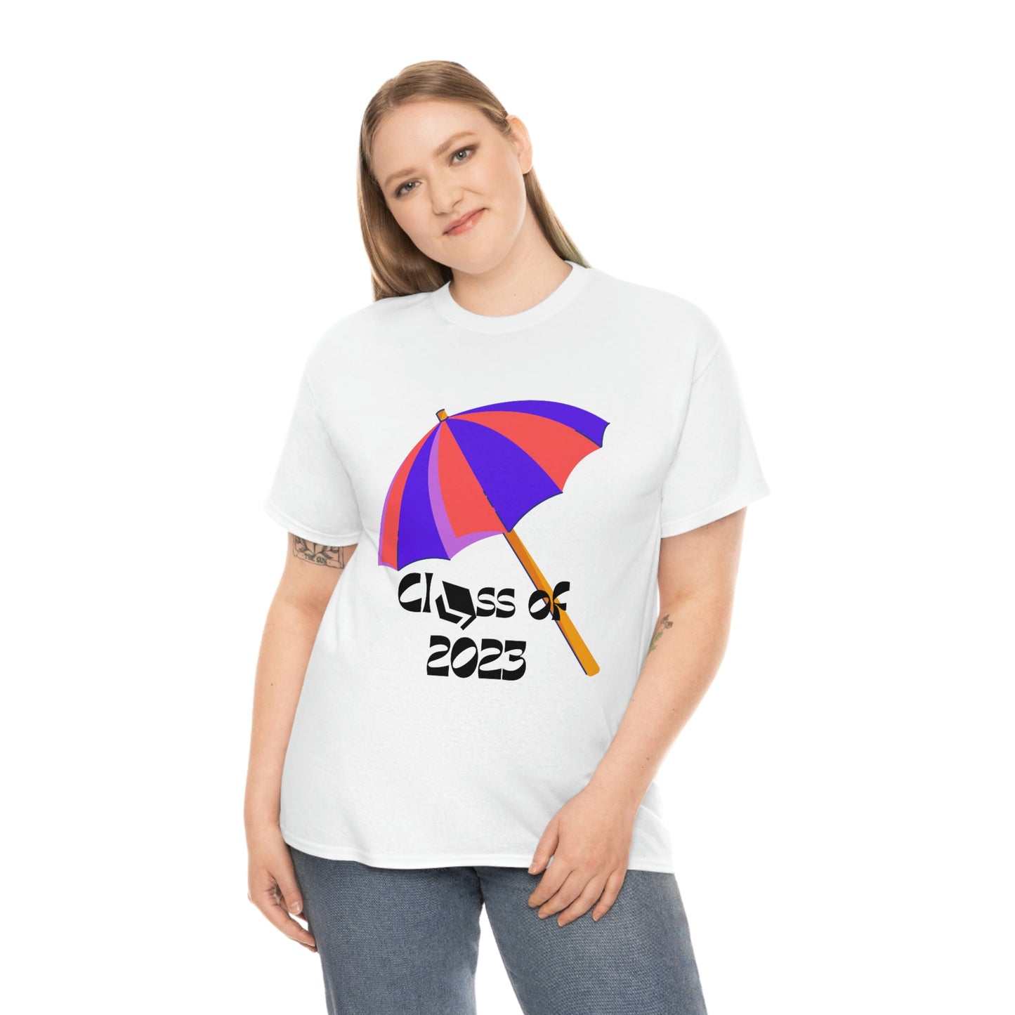 "Beach Umbrella 2023 Graduate" Unisex Heavy Cotton Tee