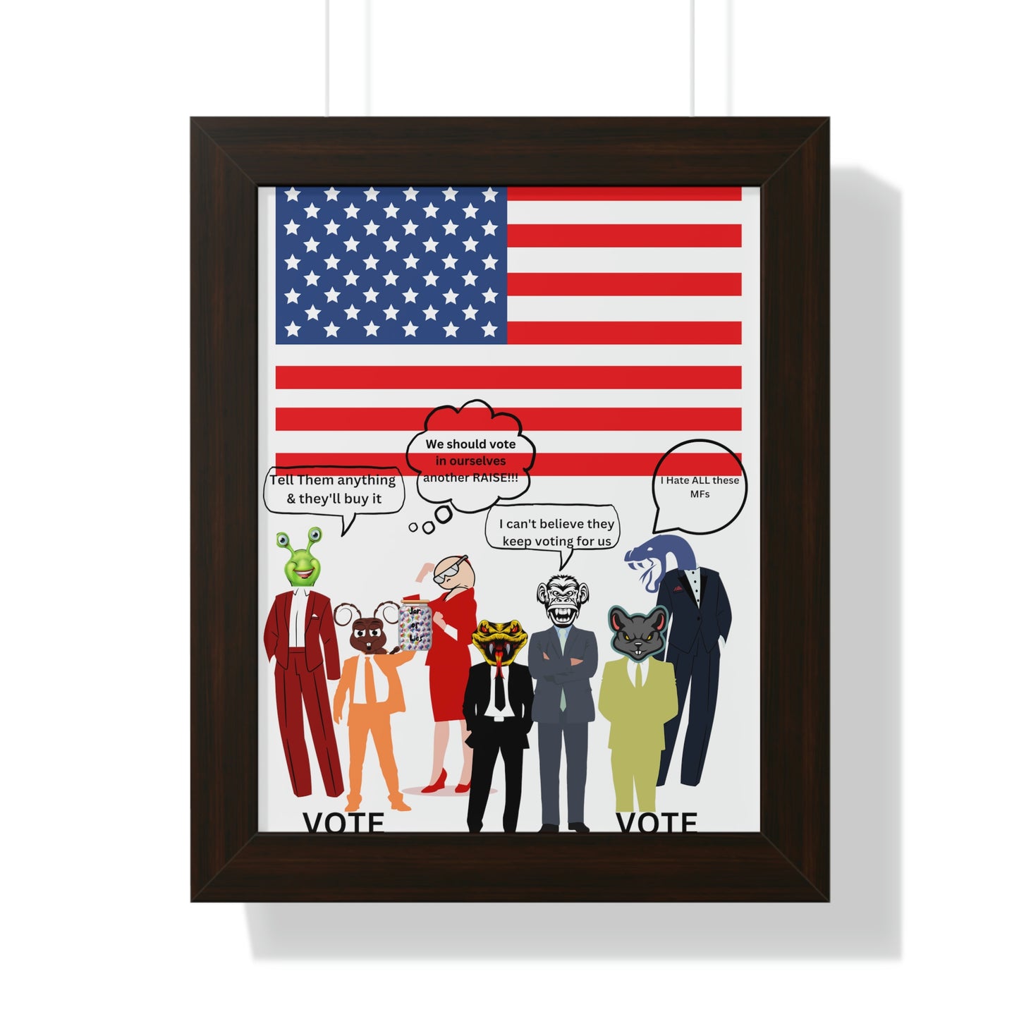 "Jar of Lies" - Framed Vertical Poster