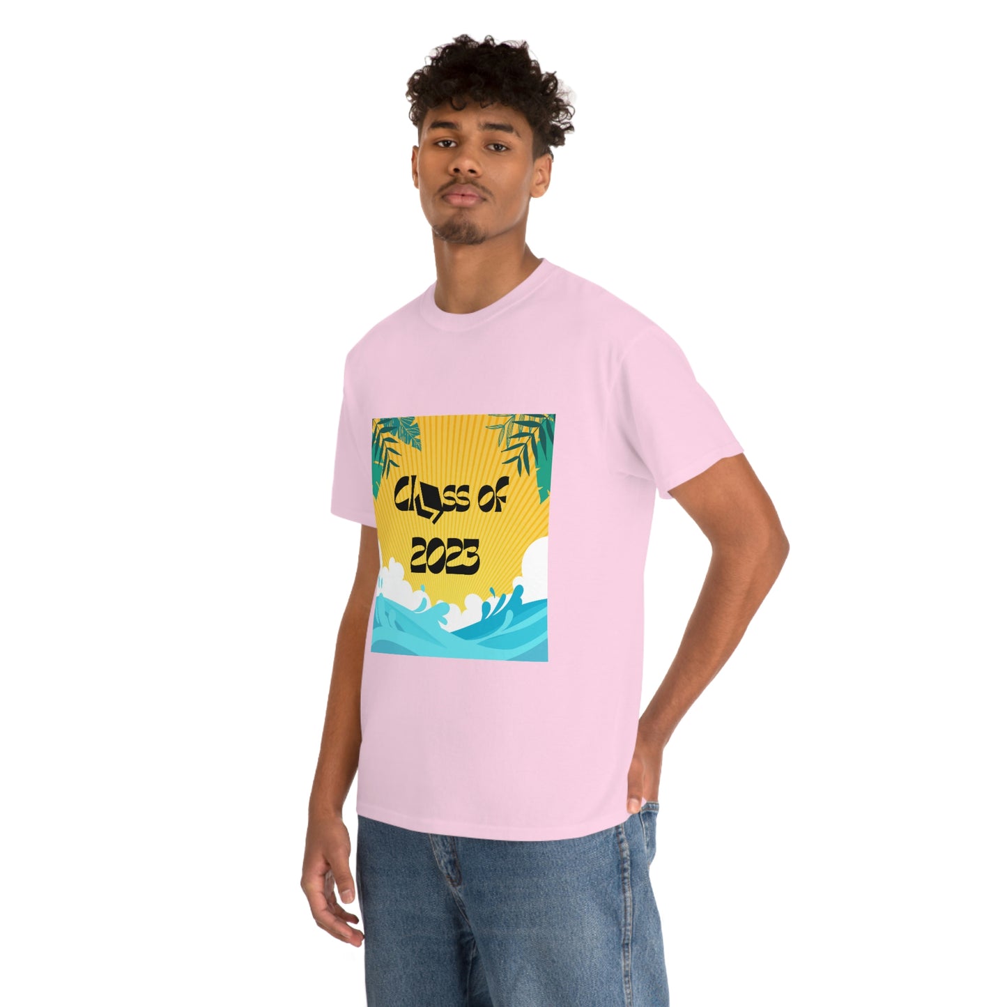 "Class of 2023 Palm Leaf" Unisex Heavy Cotton Tee