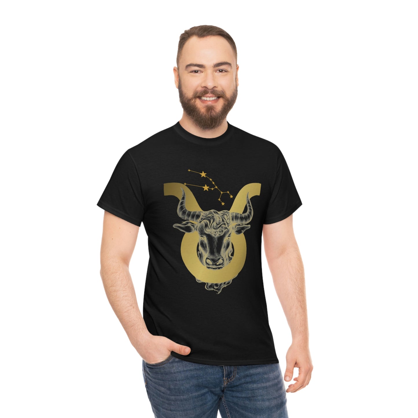 "Taurus Symbol and Glyph" Unisex Heavy Cotton Tee