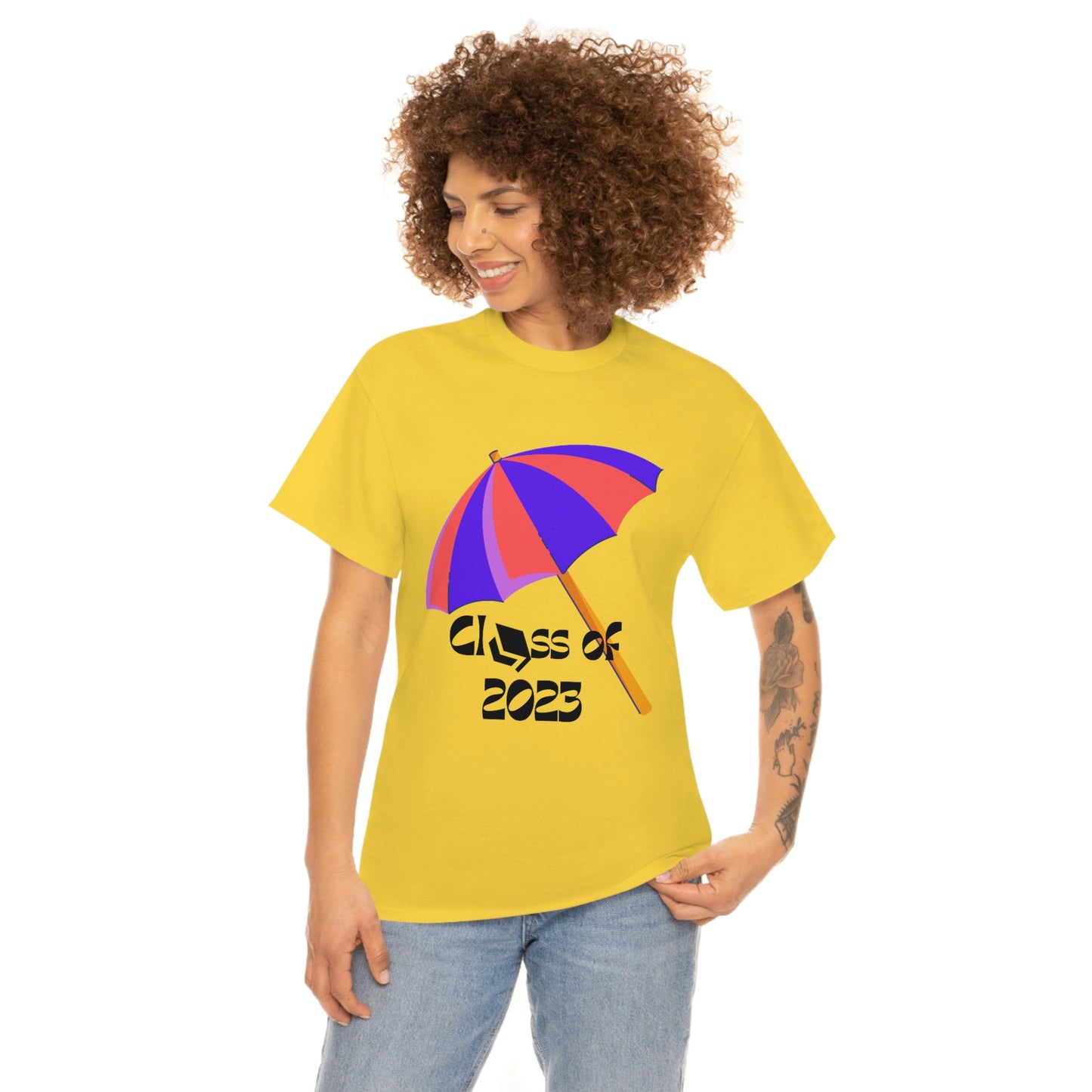 "Beach Umbrella 2023 Graduate" Unisex Heavy Cotton Tee