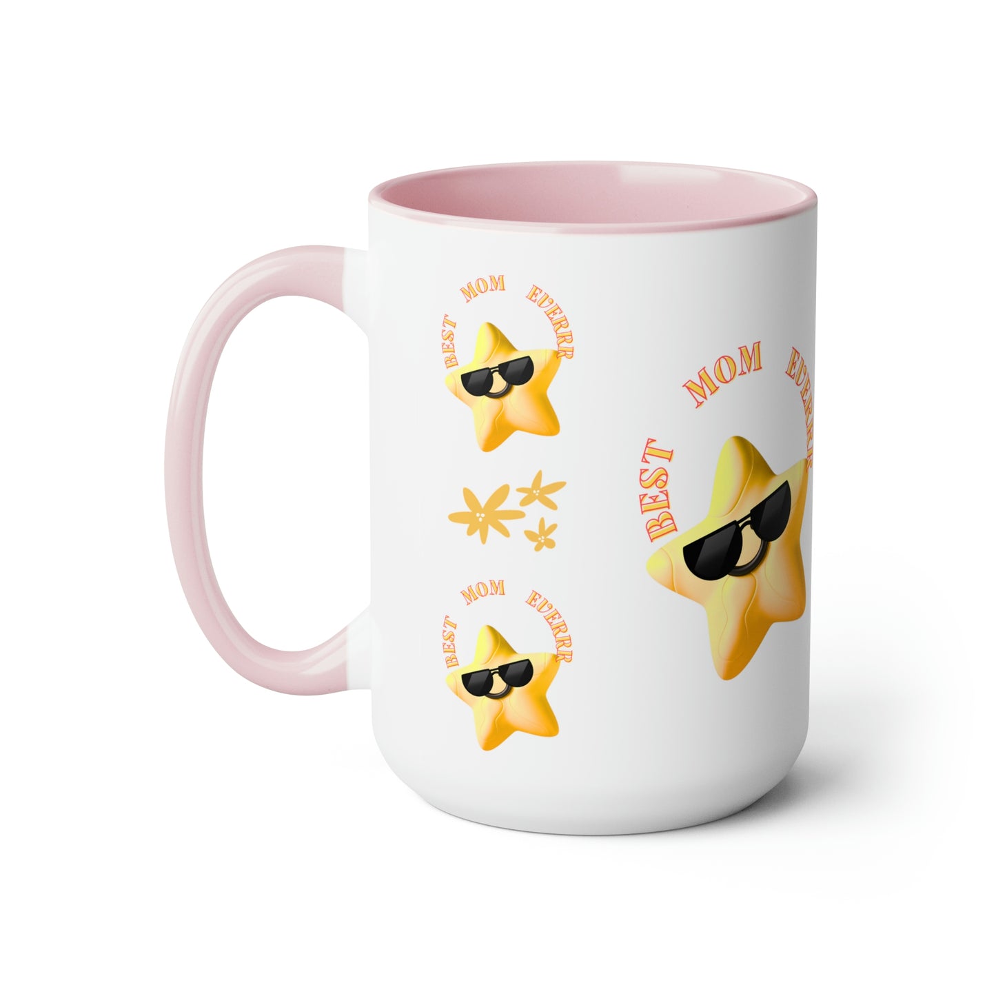 "BEST MOM EVERRR" Two-Tone Coffee Mugs, 15oz