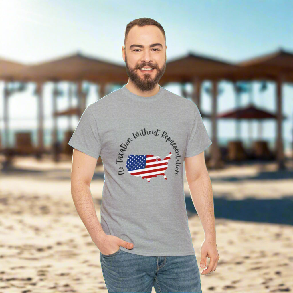 "NO TAXATION..." Unisex Heavy Cotton Tee