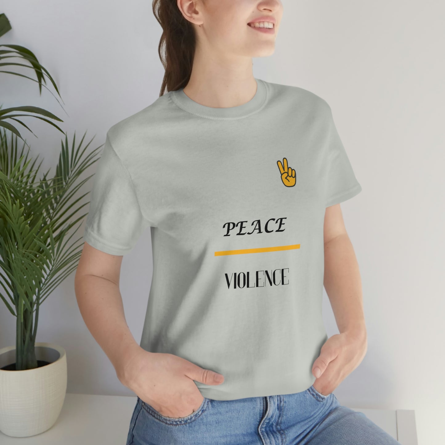 "Peace/ Violence" Unisex Jersey Short Sleeve Tee