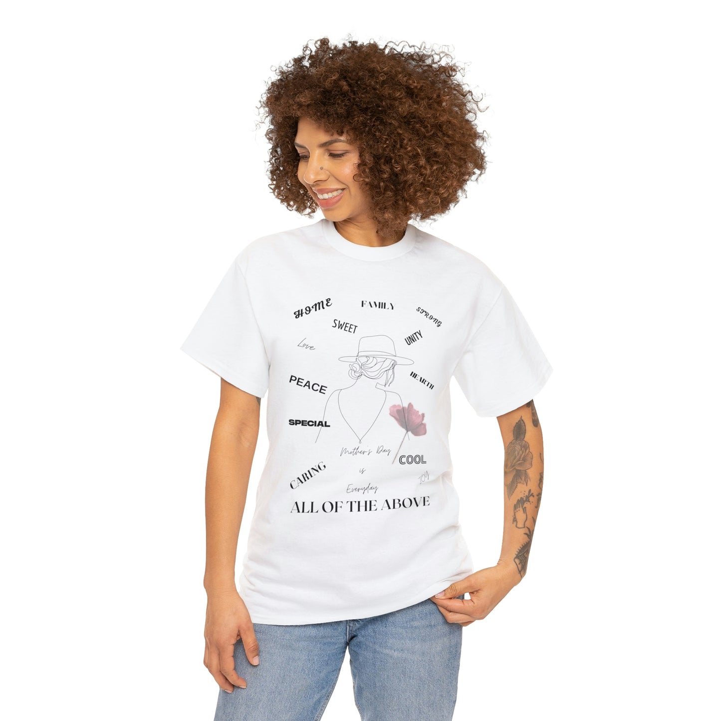 "MOM ALL OF THE ABOVE" Unisex Heavy Cotton Tee