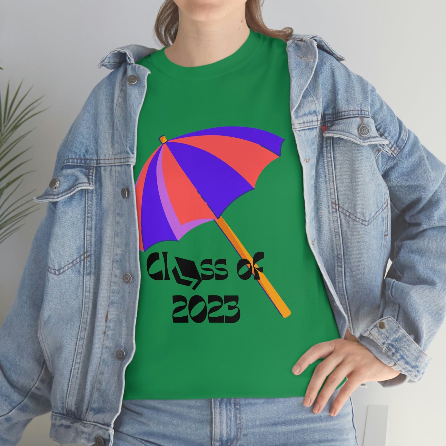"Beach Umbrella 2023 Graduate" Unisex Heavy Cotton Tee