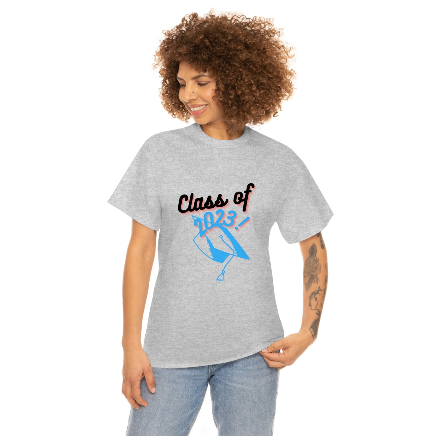 "Class of 2023 Graduation Cap": 2023 Graduate:  Unisex Heavy Cotton Tee