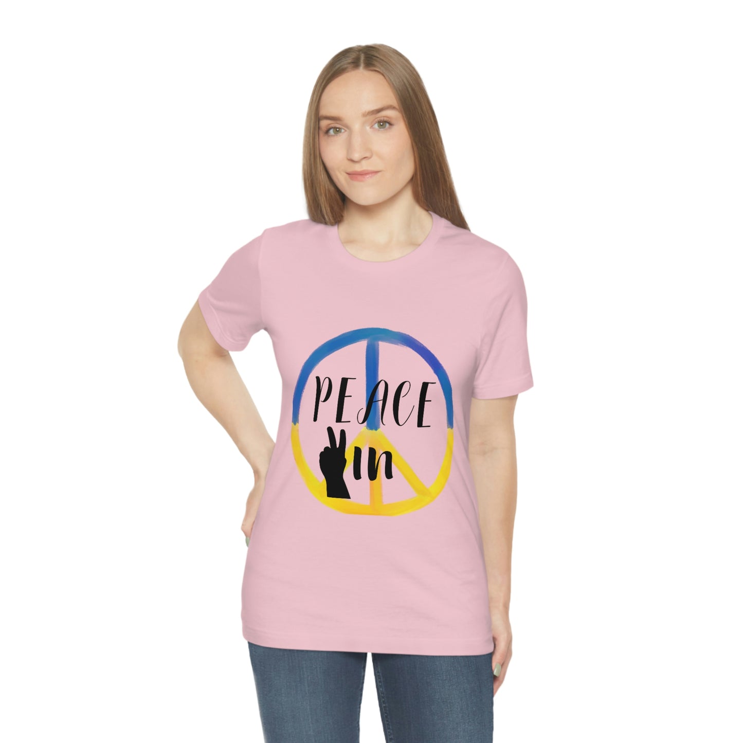 "Peace In" Unisex Jersey Short Sleeve Tee