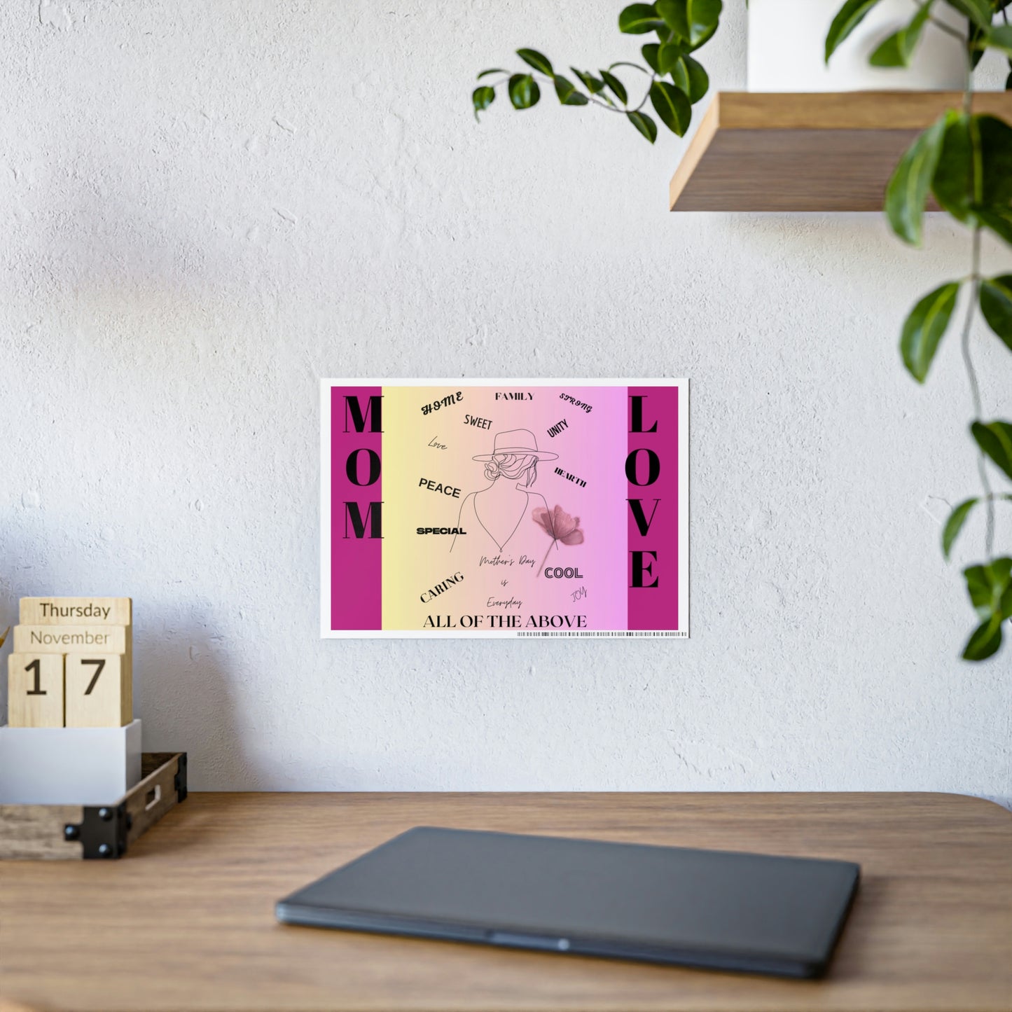 "MOM LOVE" Gloss Poster