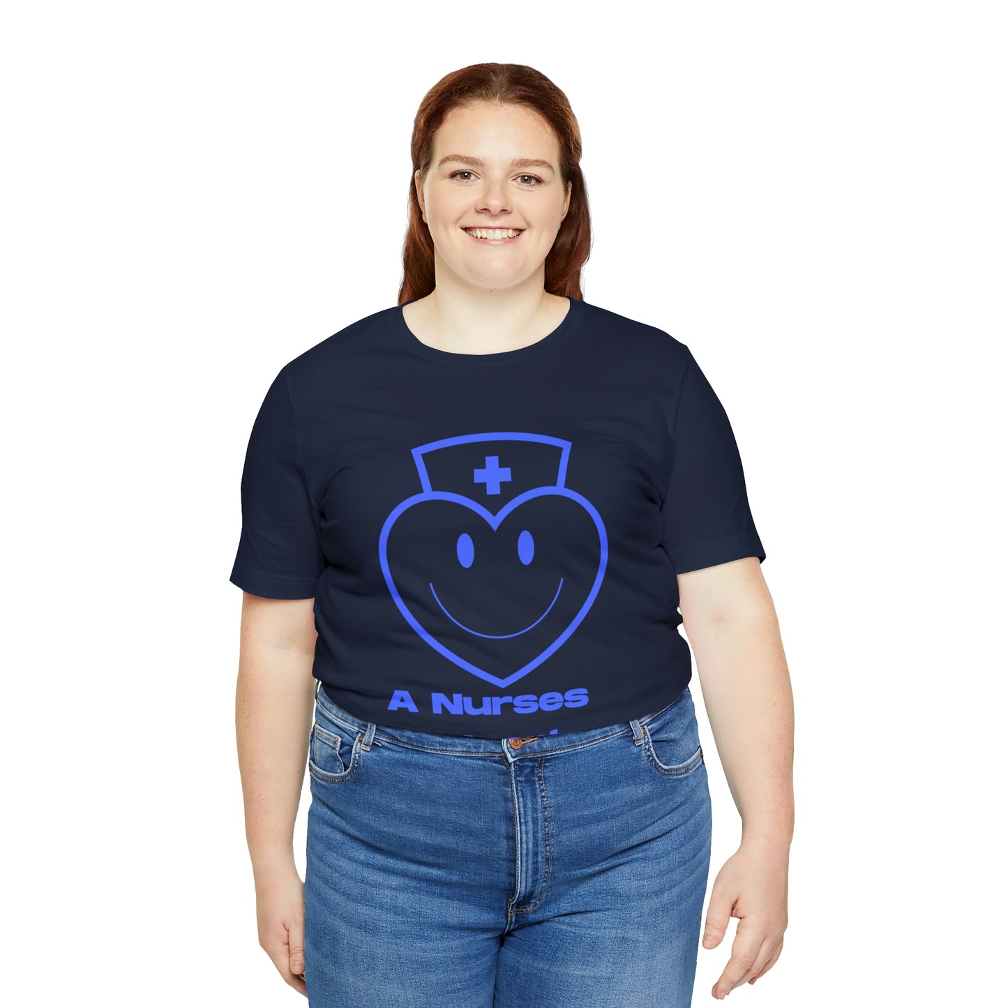 "A Nurses Heart" - Unisex Jersey Short Sleeve Tee