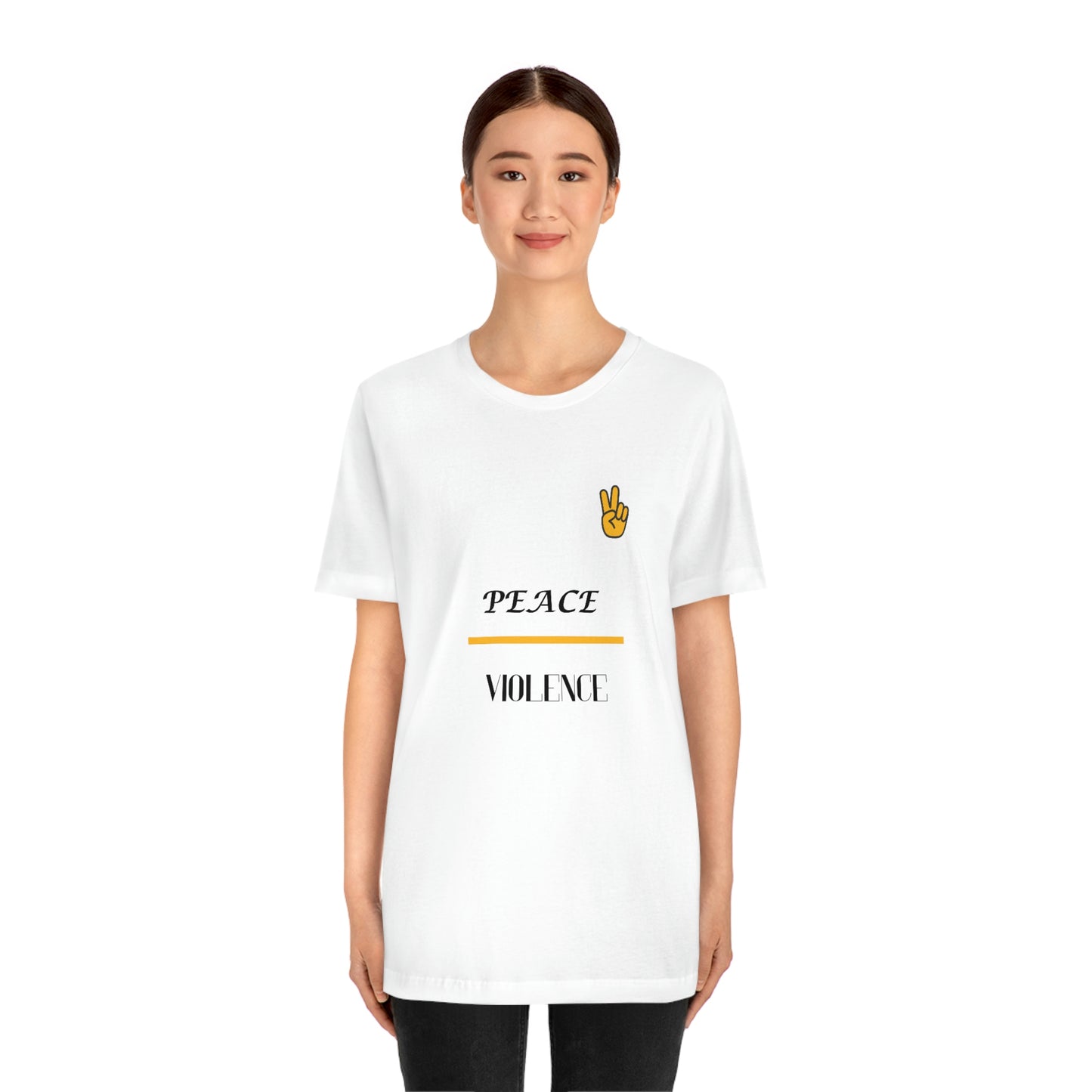 "Peace/ Violence" Unisex Jersey Short Sleeve Tee